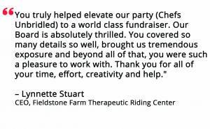 Fieldstone Farm Therapeutic Riding Center Chefs Unbridled